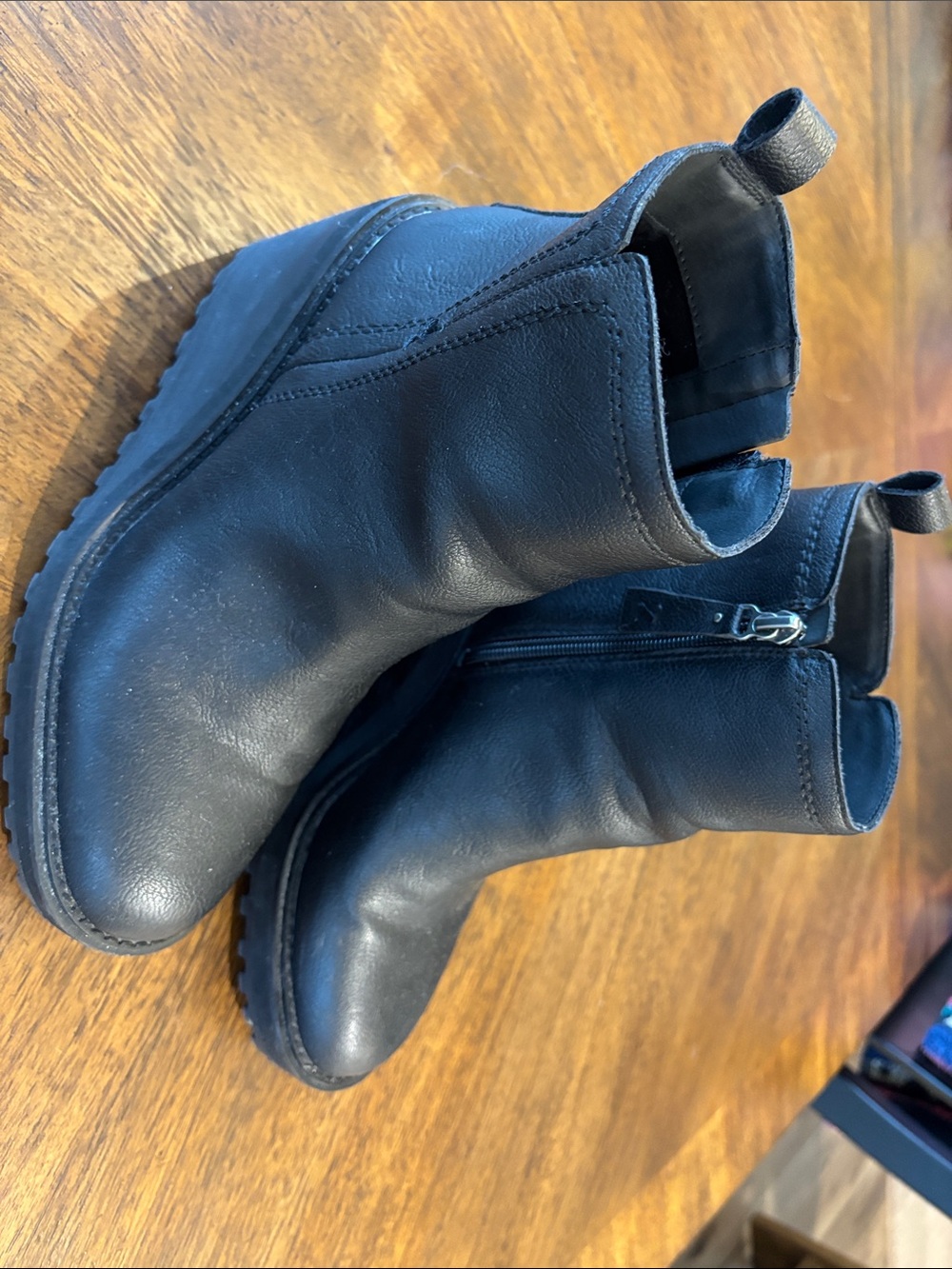 Zodiac Black Leather Chukka Boots with Side Zip